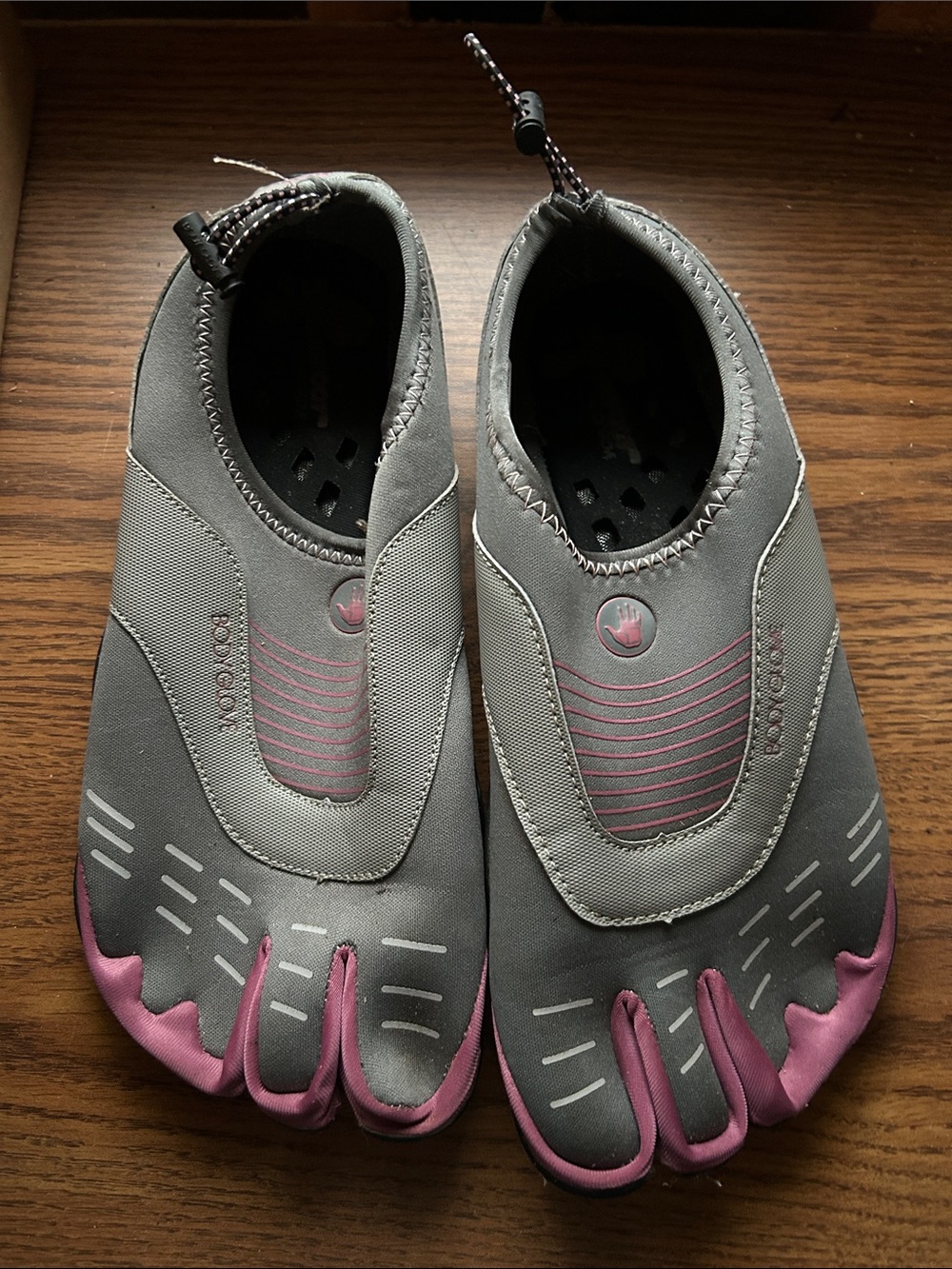 Body Glove Gray and Pink Women's Five-Toe Water Shoes